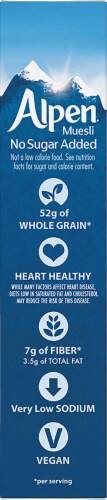 Alpen® No Sugar Added Muesli Cereal Perspective: left