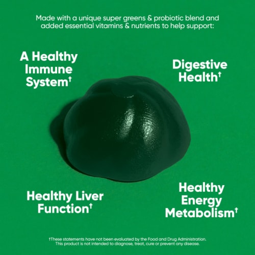 Goli® Nutrtion Supergreens Gummies Supplement Perspective: left
