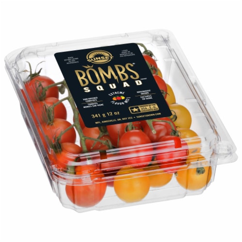Sunset® Bombs® Squad™ Premium On-the-Vine Snacking Tomatoes Perspective: left