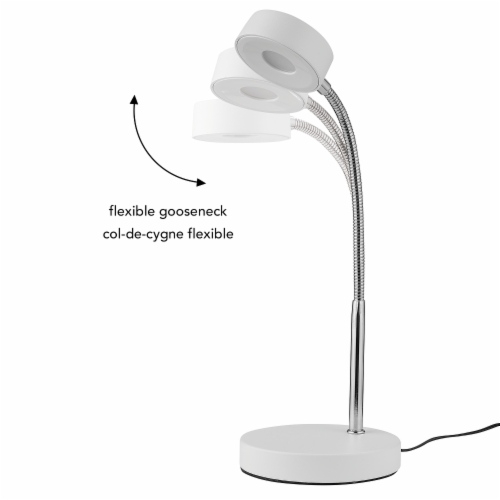 Globe Energy Star Cory LED Desk Lamp - Matte White Perspective: left