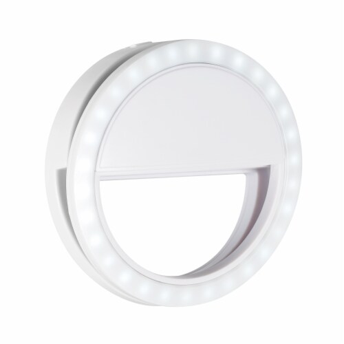 LED Selfie Ring Light Battery Operated Dimmable Perspective: left