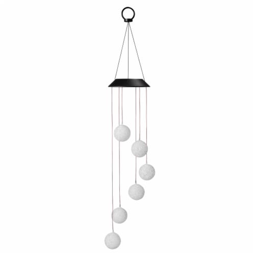 Globe Electric Solar Powered Outdoor RGB Color Changing Wind Chimes Perspective: left