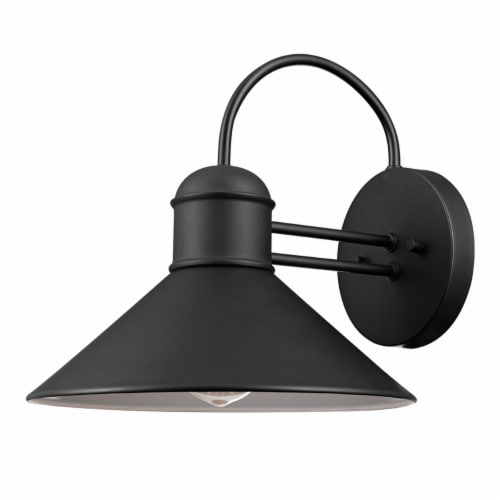 Sebastien 1-Light Outdoor Wall Sconce, 2-Pack, Black Finish Perspective: left