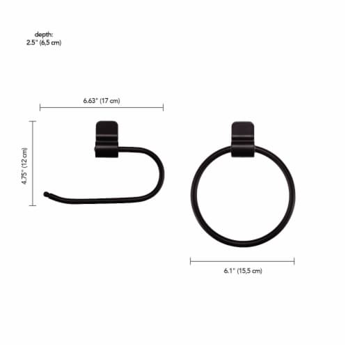 Cannes 3-Piece Powder Room Set, Matte Black, 2-Light Vanity Light Perspective: left