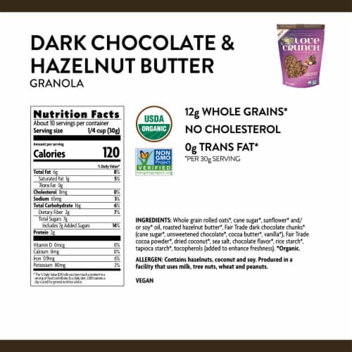 Nature's Path Love Crunch Dark Chocolate & Hazelnut Butter Granola Perspective: left