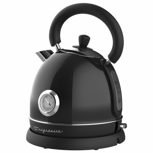 1,500-Watt 1.9-Qt. Retro Porcelain Electric Kettle with Temperature Gauge, Automatic Shutoff Perspective: left