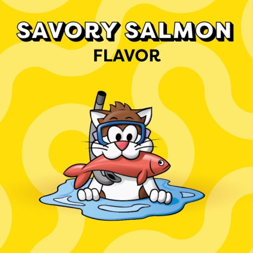 Temptations Classic Crunchy and Soft Cat Treats Savory Salmon Flavor Perspective: left