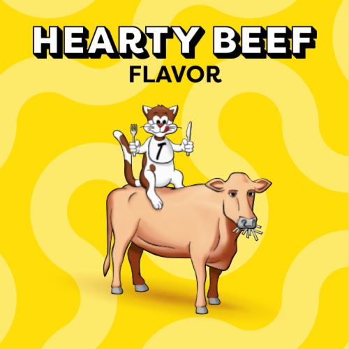 Temptations Classic Hearty Beef Flavor Crunchy and Soft Adult Cat Treats Perspective: left