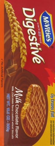 Mcvitie's® Digestive Milk Chocolate Wheat Biscuits Perspective: left