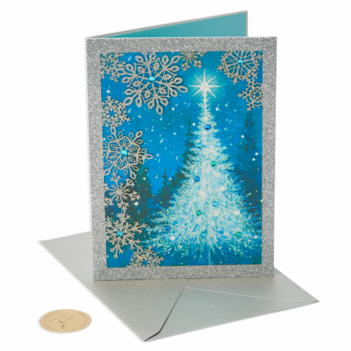 Papyrus (S1) Snow Christmas Card Perspective: left