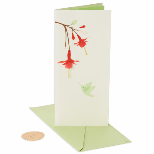 Papyrus (S26) Hummingbird Blank Card Perspective: left