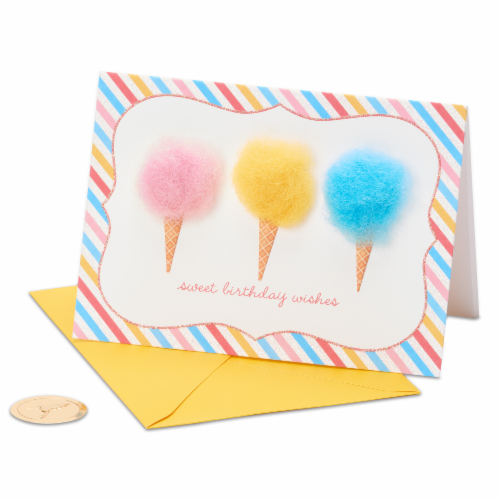 Papyrus (S11) Cotton Candy Birthday Card Perspective: left
