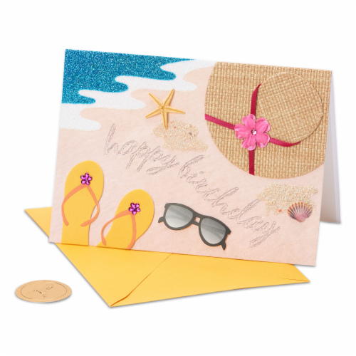 Papyrus (S22) Beach Birthday Card Perspective: left