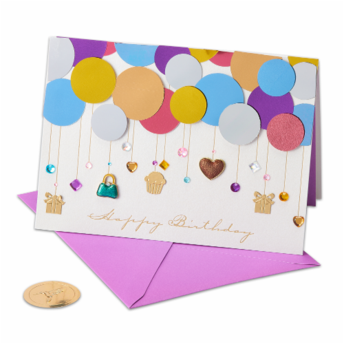 Papyrus (S21) Balloons Birthday Card Perspective: left