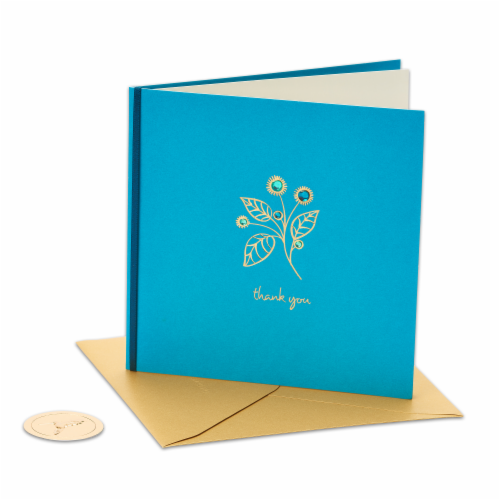 Papyrus (S29) Flower Thank You Card Perspective: left
