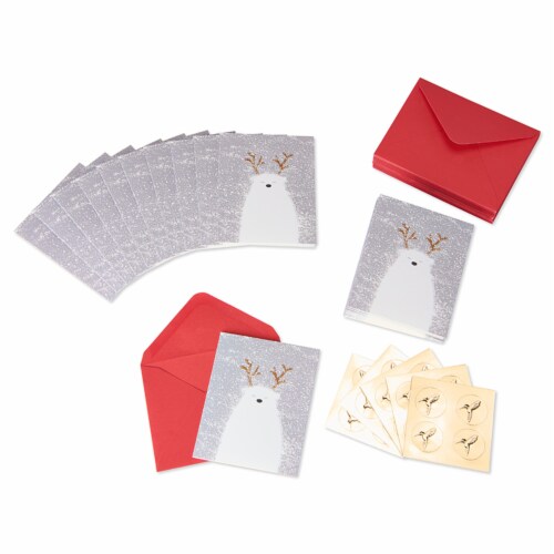 Papyrus Christmas Cards Boxed, Holiday Polar Bear 20 Count Perspective: left