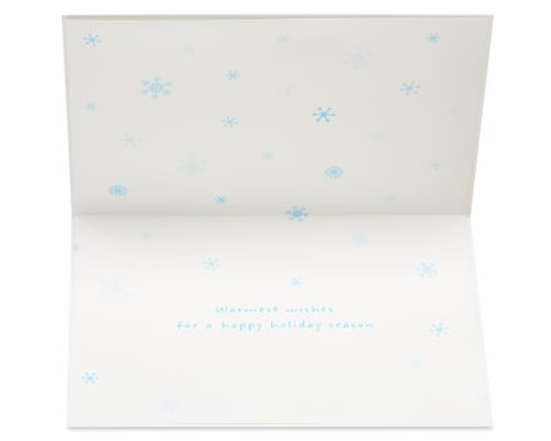 Papyrus Holiday Snowman Glitter Boxed Christmas Cards Perspective: left