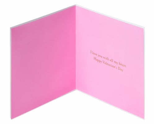 Papyrus Valentine’s Day Card (Gemmed Heart) Perspective: left
