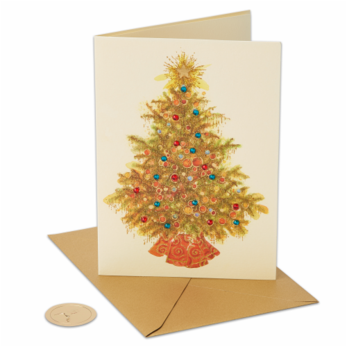 Papyrus (S7) Tree Christmas Card Perspective: left