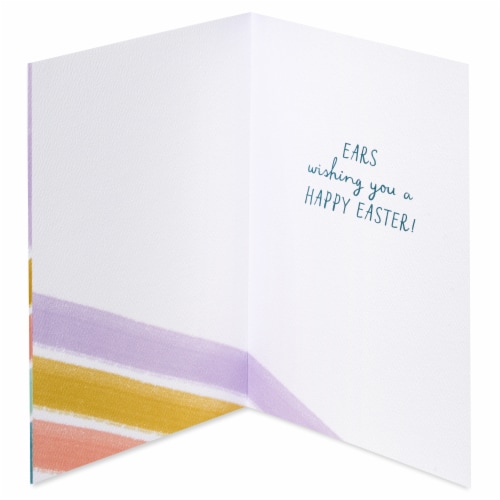 American Greetings Easter Card #60, Dog With Bunny Ears Perspective: left