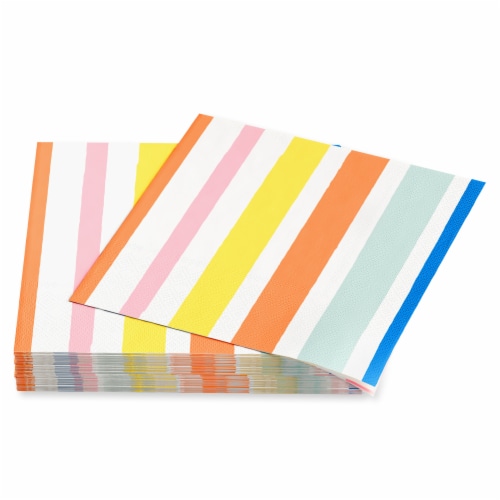 American Greetings 20-Count Beverage Napkins, Colorful Lines Perspective: left