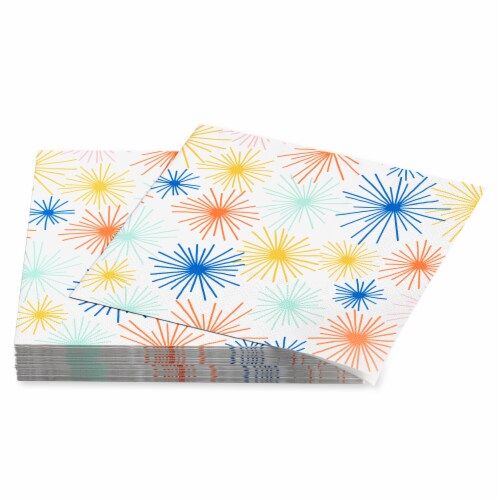 American Greetings Lunch Napkins- Colorful Fireworks Perspective: left