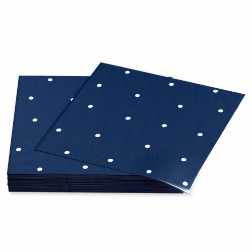 American Greetings Navy Polka Dot Lunch Napkins Perspective: left