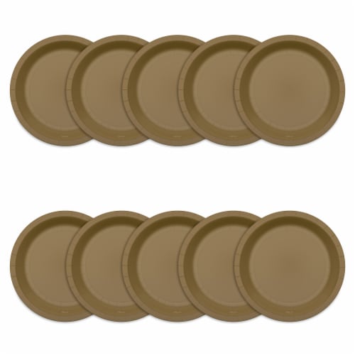 American Greetings 7" All Occasion Paper Plates -Gold Perspective: left