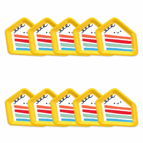 American Greetings 9 Inch Birthday Paper Plates - Piece of Cake Perspective: left