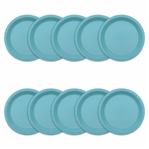 American Greetings All Occasion Paper Plates- Light Blue Perspective: left