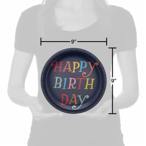 American Greetings Birthday Paper Plates Happy Birthday Perspective: left