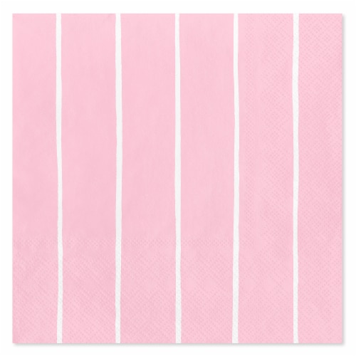 American Greetings All Occasion Lunch Napkins - Pink with Lines Perspective: left