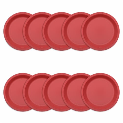 American Greetings Paper Plate 10 Count - Red Perspective: left