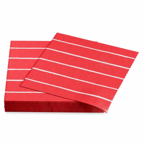 American Greetings Napkin 20 Count - Stripes on Red Perspective: left
