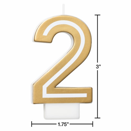 American Greetings Birthday Candle Number 2 Perspective: left