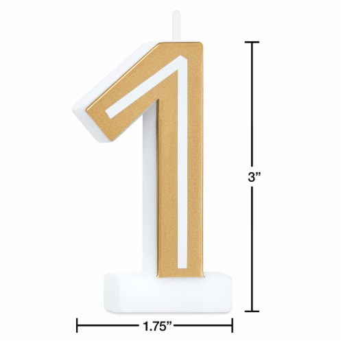 American Greetings Birthday Candle Number 1 Perspective: left