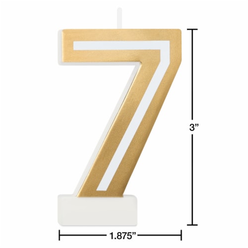 American Greetings Birthday Candle Number 7 Perspective: left
