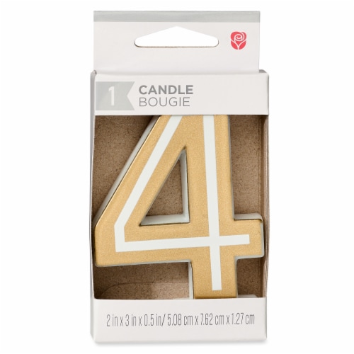 American Greetings Birthday Candle Number 4 Perspective: left
