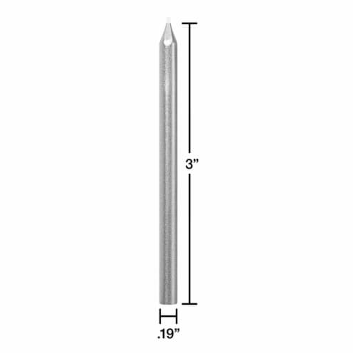 American Greetings Birthday Candles Silver White Gold Perspective: left