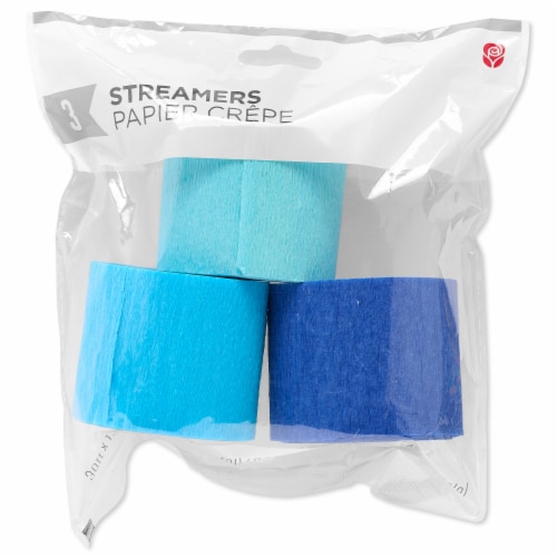 American Greetings Crepe Paper Streamers - Assorted Blue Perspective: left