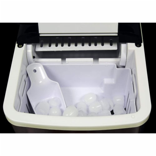 Koolatron Countertop Portable Auto Ice Maker Machine, 26 Pound Capacity, Black Perspective: left