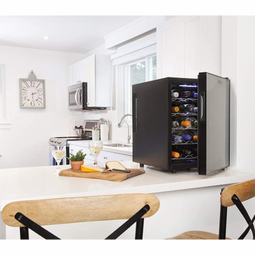 Koolatron Urban Series 20-Bottle Wine Cooler Thermoelectric Wine Fridge - Black Perspective: left