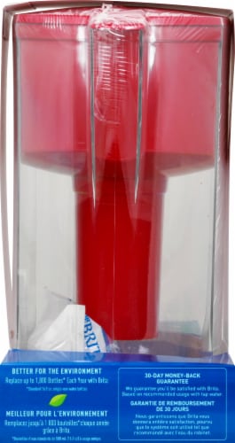 Brita Grand 10-Cup Water Filtration Pitcher - Red Perspective: left