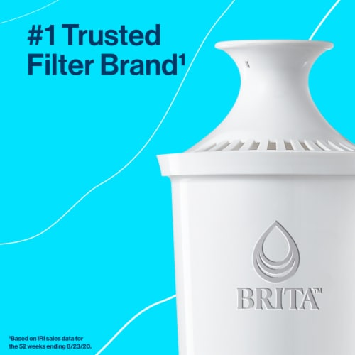 Brita Small Blue 6 Cup Water Filter Pitcher with Standard Filter Perspective: left