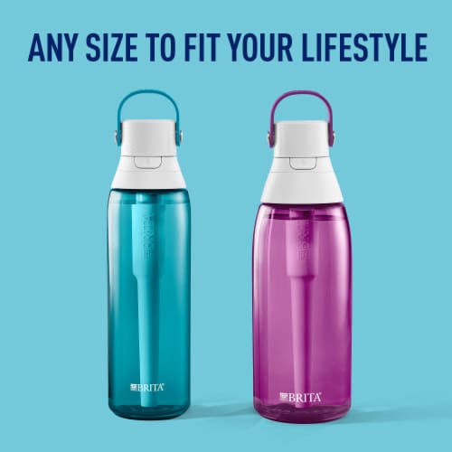 Brita Premium Orchid Water Bottle with Filter Perspective: left