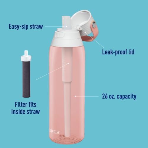 Brita Premium Blush Water Bottle with Filter Perspective: left