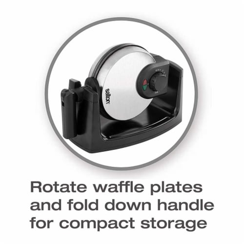Salton WM1082 Countertop Rotary Belgian Waffle Maker, Stainless Steel