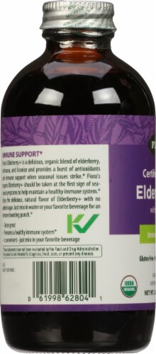Flora Certified Organic Elderberry with Echinacea Immune Support Liquid Perspective: left