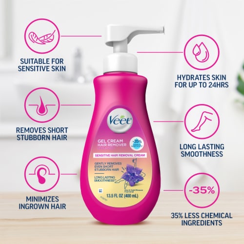 Veet Legs & Body Gel Cream Hair Remover Perspective: left