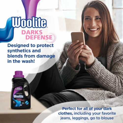 Woolite Darks Defense Liquid Laundry Detergent, Midnight Breeze Scent, 50 fl oz Perspective: left